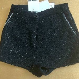 gorgeous tweed short in black from fashion designer brand Nothing Nine